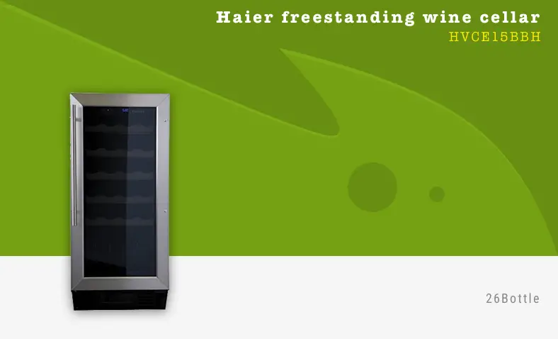 Haier HVCE15BBH Built-in or freestanding 26-Bottle wine cellar